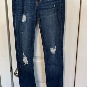 Hollister Dark Blue Distressed Skinny Jeans